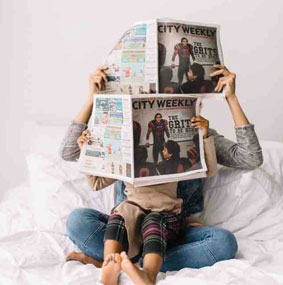 Destiney and her child at home